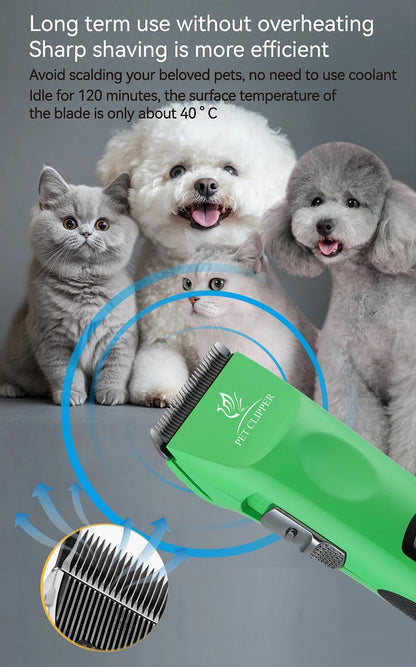 Fenice Cordless Rechargeable Pet Clipper Low Noise Professional Pet Hair Cutting Machine Grooming Trimmer Shaver Kit for Animals