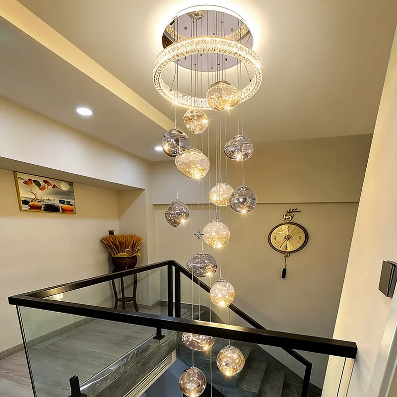Modern Stair chandelier Pendant lights indoor lighting Ceiling lamp hanging light led Chandeliers for living room indoor lightin