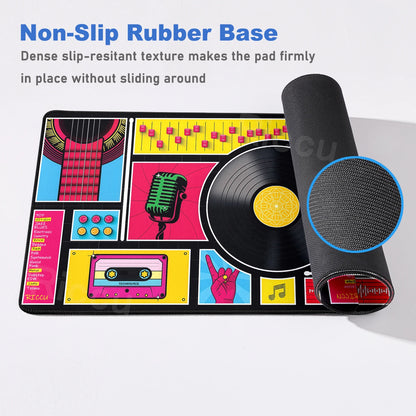 Vintage Cassette Music Tape Mouse Pad Computer Speed Mat Gamer Mousepad Desk Accessories Keyboard Xxl Gaming Pc Cabinet Mats Rug