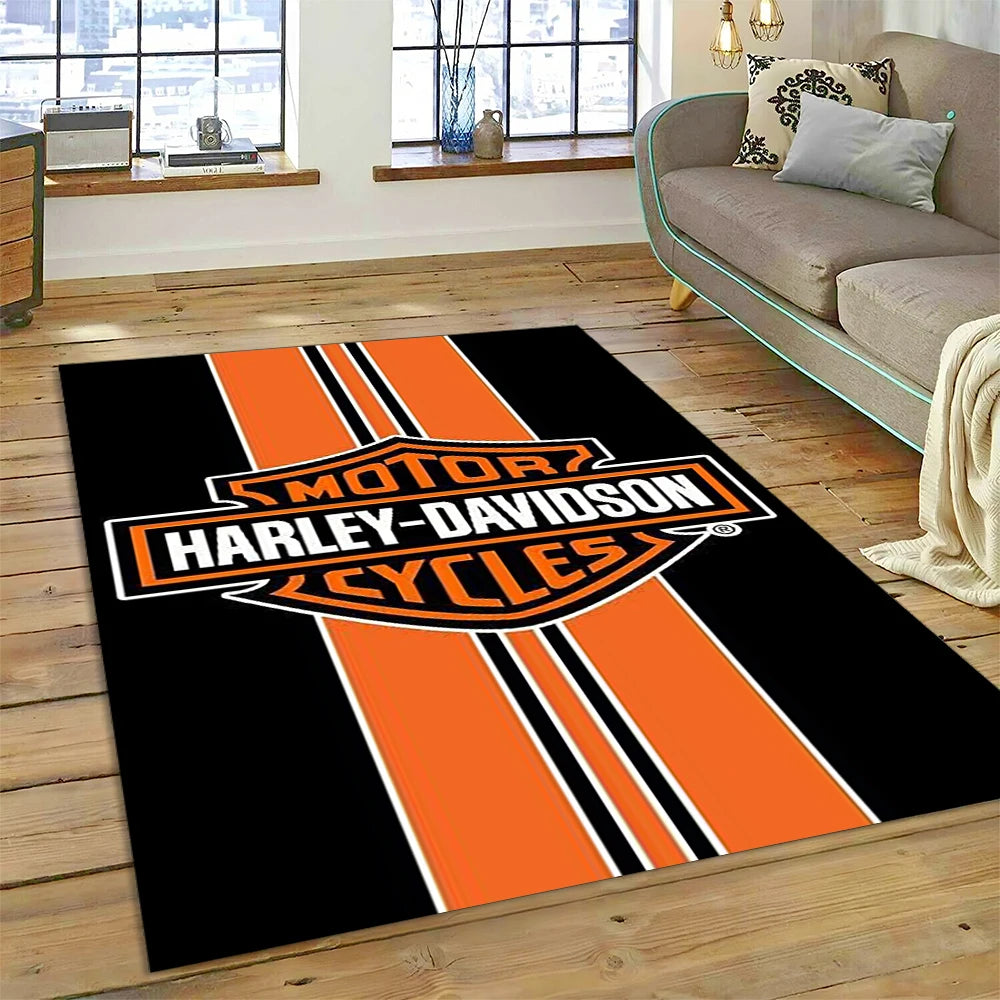 27 Style Harley-y Motorcycle Logo Rug Carpet for Living Room Bedroom Home Decor,floor Mat Non-slip for Sofa Doormat Gift kids