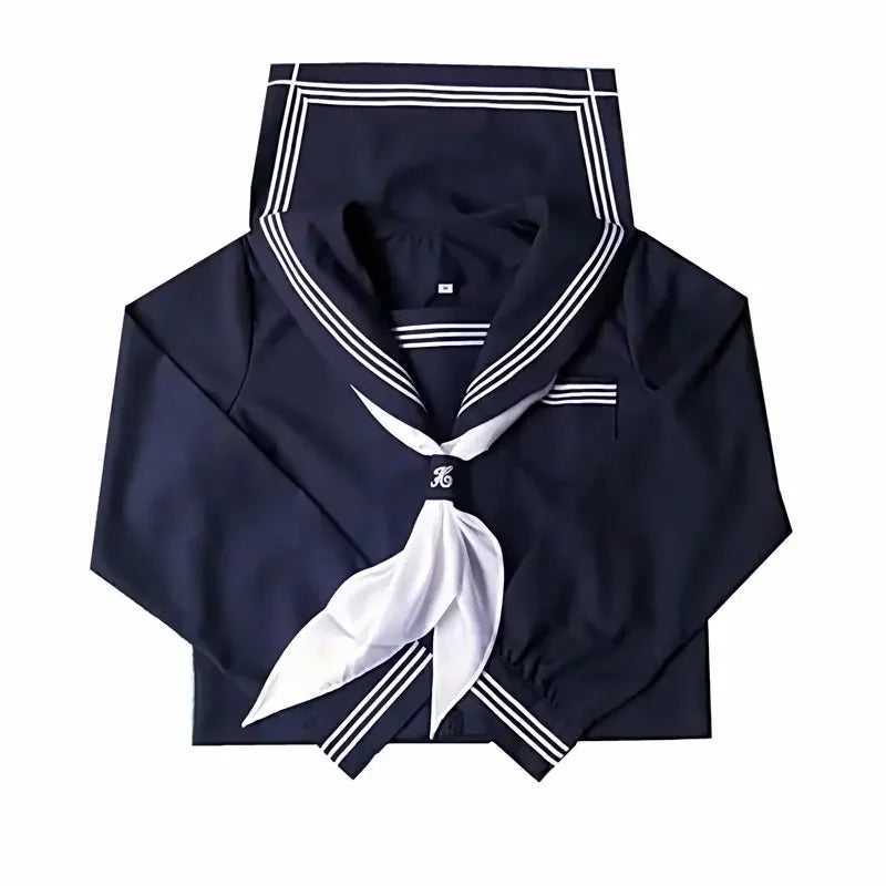 Student JK Uniform Women's High School Korean Chinese School Uniforms Navy Sailor Outfit Short Sleeve Suit Japan Seifuku Girl