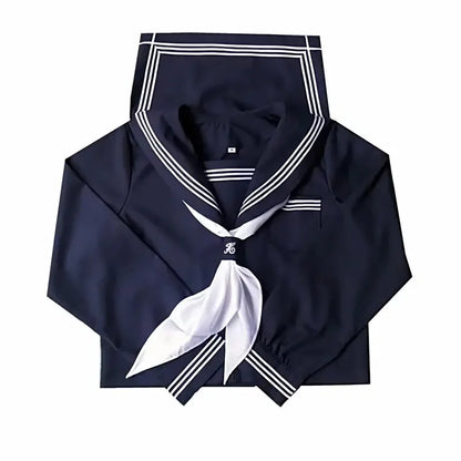Student JK Uniform Women's High School Korean Chinese School Uniforms Navy Sailor Outfit Short Sleeve Suit Japan Seifuku Girl