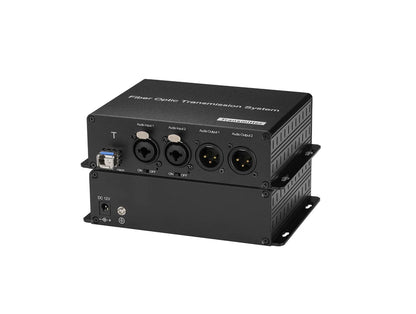 Passive Microphone 48V Phantom Power XLR Audio Over Fiber Optical 2 Channel BIDI Audio Signals