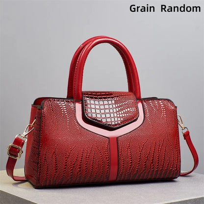 Fashionable Ladies Handbag Soft PU Leather Polyester Lining Zipper Closure Shoulder Bag Essential for Commuting Mothers Day Gift