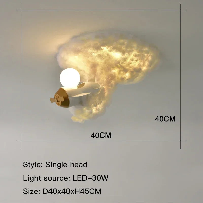 2025 Rocket Astronaut Ceiling Light For Bedroom Study Kids Nursery Modern Creative Led Cloud Led Lights Boys Children Room Light