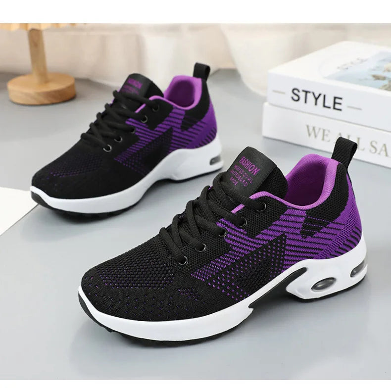 Women Platform Casual Sneakers Shoes Mesh Breathable Running Shoes Chunky Summer Sports Tenis Shoes 2025 Luxury Vulcanize Shoes