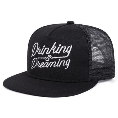 2025 Personalized New Flat Edge Hat letters Creative Embroidered Street HipHop Hat Outdoor Leisure Sunshade Baseball Hat Net Hat