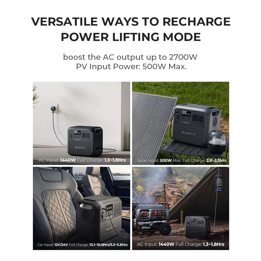 【Brand New】BLUETTI AC180 1152Wh 1800W Portable Power Station 2700W Surge LiFePO4 Pure Sine Wave 45 Mins Fast Charging Four Ways Recharge APP Control Energy Storage for Camping RV Van Life Home Emergency Blackout Off Grid
