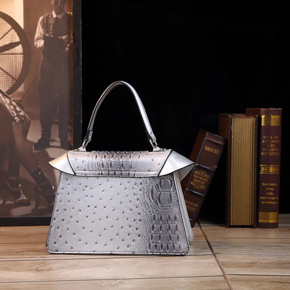 Luxury Designer Brand New Cowhide High Quality Crocodile Print Handbag Women's Fashion Single Shoulder Crossbody Bag Hot Sale