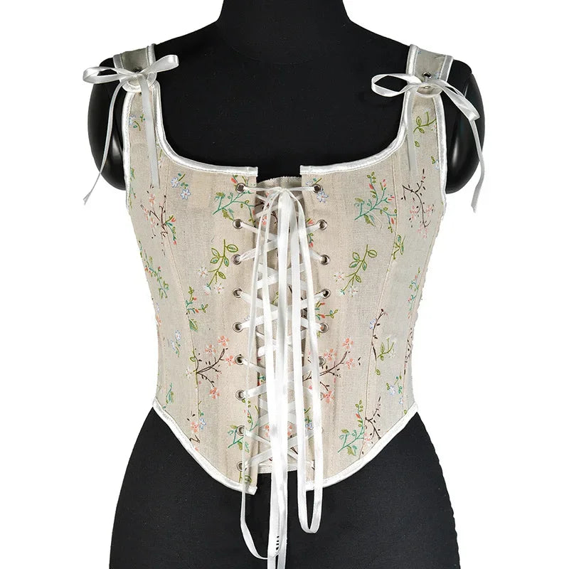 Lolita Tanks Corset Sexy Slimming Bandage Shapewear Women Evening Party Elegant Retro Bustier Top Streetwear Woman Clothes