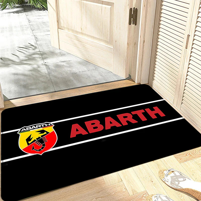 House Entrance Doormat Abarth Car Boot Hallway Carpet Living Room Rugs Foot Carpets Bathroom Rug Floor Mats Non-slip Home Decor
