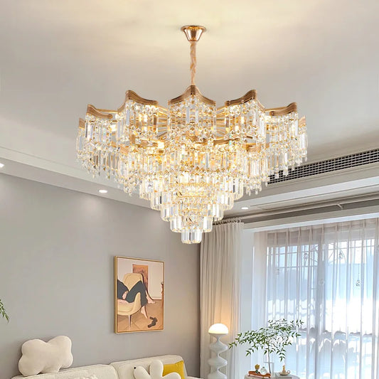 Nordic Luxury Ceiling Chandeliers Modern LED Crystal Pendant Lights for Bedroom Living Room Light Fixtures AC100-240V