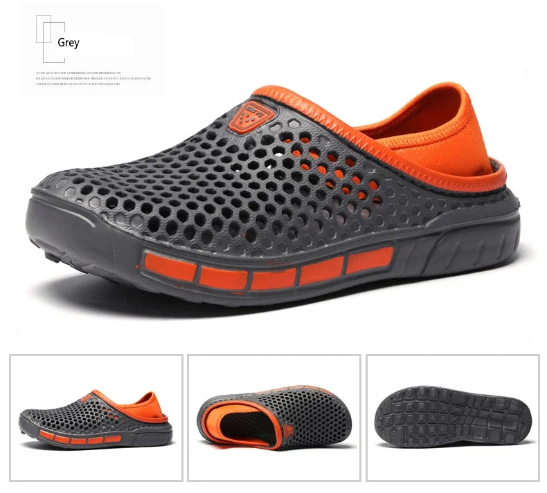 Summer Outdoor Men's Slippers Garden Clogs Male Casual Shoes Fashion Luxury Sandals Comfort Home Soft Slippers 40-47
