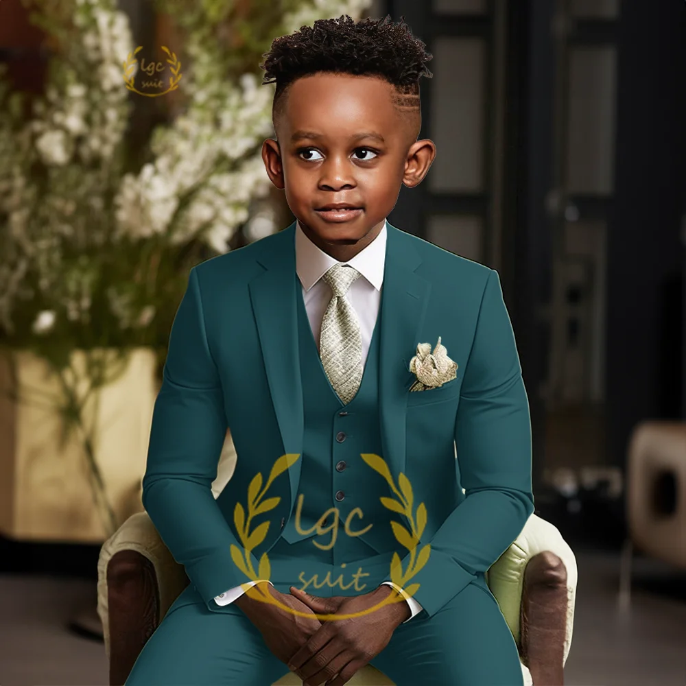 Boys single button suit 2 piece suit for children aged 3 to 16 years old for wedding party banquet formal occasion custom suit