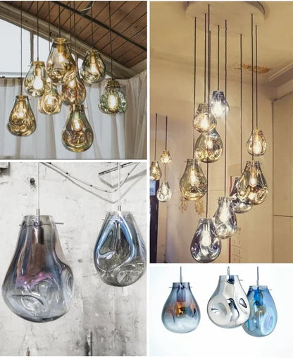 2026 Nordic Pocket Glass Chandelier Table Dining Kitchen Island Pendant Lights Minimalist Decor Lighting Suspension Design Fixtu