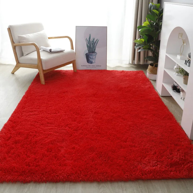 Bubble Kiss-Fluffy Orange Plush Carpets and Rugs for Home Living Room, Thick Plush Rug, Shaggy Golden Velvet Floor Mat