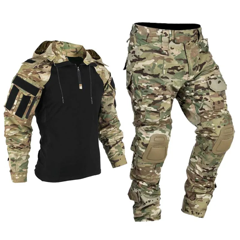 Tactical Uniform Milit Outdoor Camo Uniform Combat Suits Shirts Cargo Pants Trainning Sets Airsoft Paintball Hunting Clothes