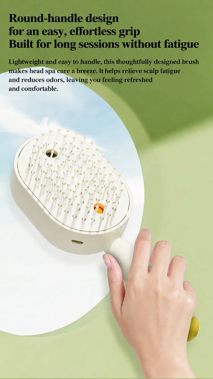 Electric Spray Hair Brush Leave-In Essential Oil Hair Care Red Light Comb Scalp Massage Reduce Frizz Smoothing Air Cushion Comb