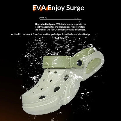 2026Summer Men's Slippers Outdoor Sandals Beach Comfortable EVA Soft Slides Clogs Casual Garden Shoes Men Indoor Home Slippers
