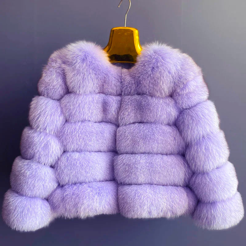 Women's Fur Coat Fox Fur Jackets for Women Clothing Natural Real Fox Fur Jacket Coats for Women Fur Jacket in Promotion