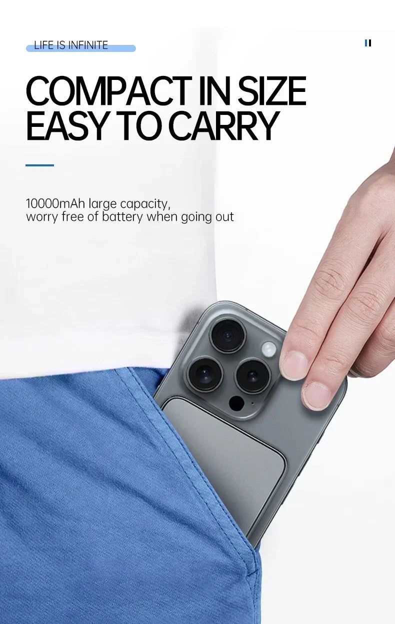 Lenovo PD22.5W Fast Charging Magsafe External Battery Magnetic Wireless Power Bank 500000mAh For iPhone Samsung