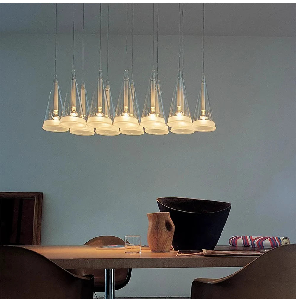Modern Art Deco Pendant Lights New Creative Living Room Villa Designer Taper Glass Hanging Lamps Ceiling Minimalist Decor Trendy
