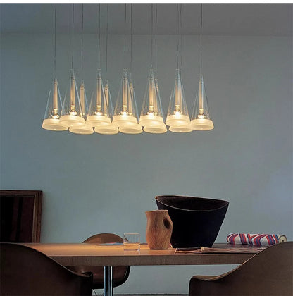 Modern Art Deco Pendant Lights New Creative Living Room Villa Designer Taper Glass Hanging Lamps Ceiling Minimalist Decor Trendy
