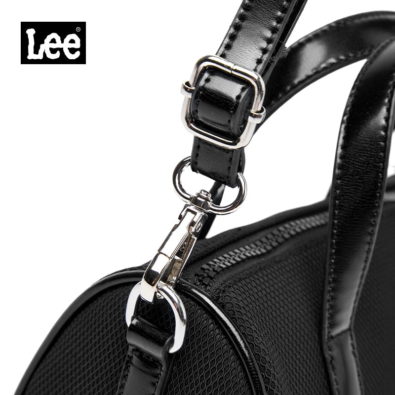 LEE Mini Classics Black Ladies Handbag Shoulder Bag Women Oxford Leather Strap Casual Small Travel Crossbody Bag Phone Pack