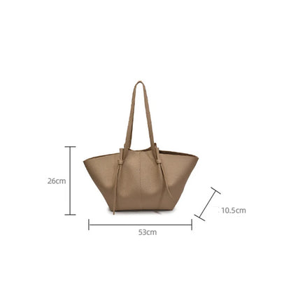 Luxury Designer Women's Soft PU Leather 2-in-1 Shoulder Tote Bag Set Big Capacity Branded Shopper Handbags Gray Blue PinkTan