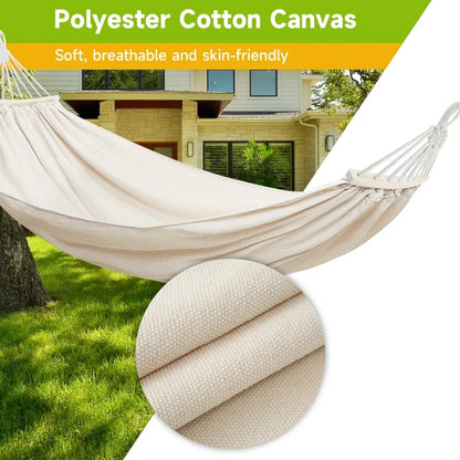 Hammock Chair Swing Camping Hammock Thickened Durable Fabric Canvas Single Hammocks Travel Swing Hanging Bed Outdoor Hammock