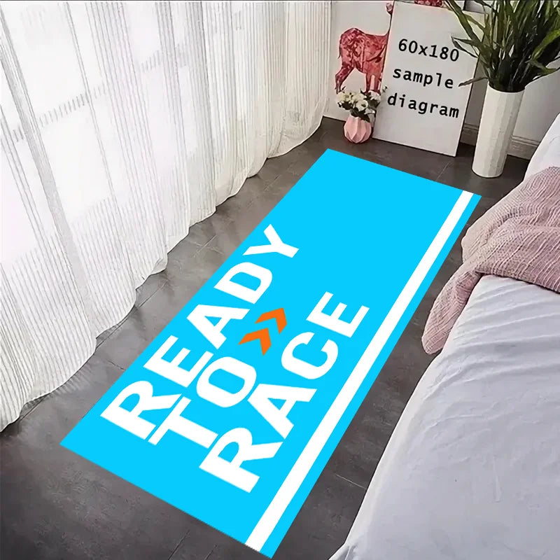 Ready To Race Front Floor Door Entrance Mat Motorcycle Carpet Garage Mat Racing Cool Moto Display Anti-slip Home Decoration Rug