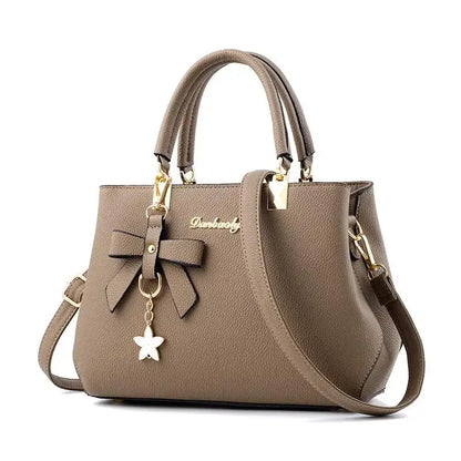 Women Messenger Bags With Flower Pendant Office Ladies Fashion Totes Pure Handbag For Female New Crossbody Shoulder Bags