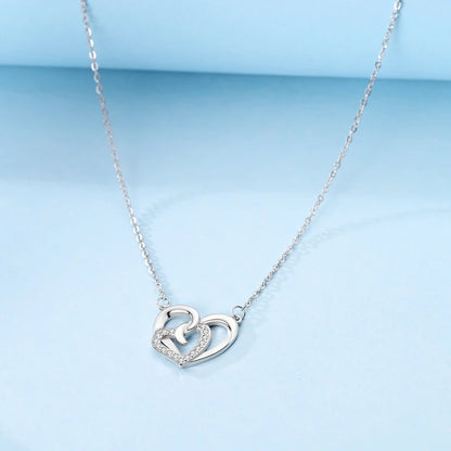 Luxury Necklace 925 Silver Original Sterling Zircon Dragonfly Butterfly Firefly Star Moon Chain Link For Women Wedding Jewelry