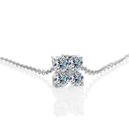 TY D VVS1 Moissanite Pandent Necklace GRA Certified 0.4ct Lab Diamond S925 Sterling Silver Dainty Necklaces For Women Minimalist
