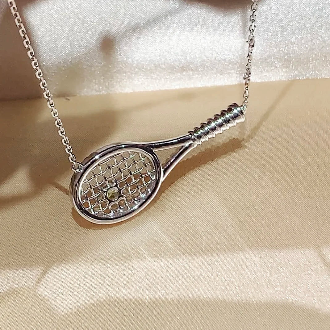 Trendy Real 925 Sterling Silver Necklace For Women Yellow 5a Zircon Tennis Shape Chain Pendant Luxury Design Fine Jewelry