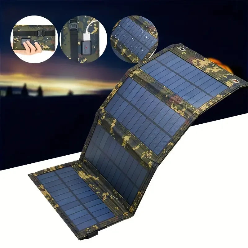 Portable USB Foldable Solar Panel Folding Solar Panels For Travel Mobile Phone Charging Bank Flashlight Fan Mobile Phone Battery