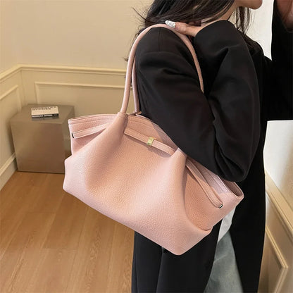 2026 New Lychee Pattern Underarm Shoulder Bags For Women Soft PU Leather Large Capacity Mini Tote Bag Luxury Designer Handbags