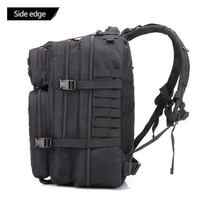 45L Tactical Fishing Backpack Molle Water Resistant Outdoor Tackle Bag Large Capacity Storage Camping Hiking Travel Rucksack Trekking Men Women Anglers Fishermen Rod Reel Gear Durable Multi Pocket Wear Resistant Lake River Se