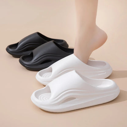 EVA Platform Slippers Women Home Brand Luxury Design Summer Shoes Couple Bathroom Indoor Outdoor Beach Slides Men Soft Non-Slip