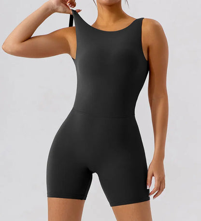 GACVGA Yoga Tracksuit Playsuit One Piece Sexy Fitness Rompers Workout Clothes Women Gym Sport Buttock Active Jumpsuit