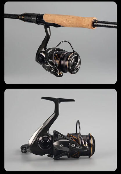 Kingdom Micro Fly Pro Fishing Spinning Reel Ultra Light 8+1 Sealed Bearings 160g 8KG Max Drag 5.2:1 Gear Ratio Fishing Reel