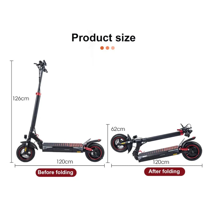 KEPOW T4Pro Electric Scooter Adults 900W Peak Motor 48V 15Ah Battery 25-38 Miles Long Range 25MPH Max Speed 10" Off-Road Tires Foldable Dual Suspension LED Headlight Heavy Duty All Terrain E-Scooter for City Commute 25° Clim