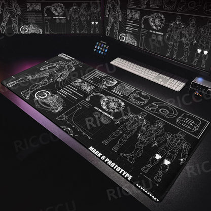 Lager I-Iron Man Mouse Pad Anime Hero Gamer Cabinet PC Gaming Non-slip Carpet Accessories Office Home Keyboard Computer Desk Mat