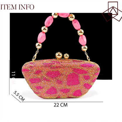 Nigerian Fashion Design Girly Style Party Shoes And Bag Sexy High Heels And Full Diamond Dual Purpose Mini Bag Women's Shoes