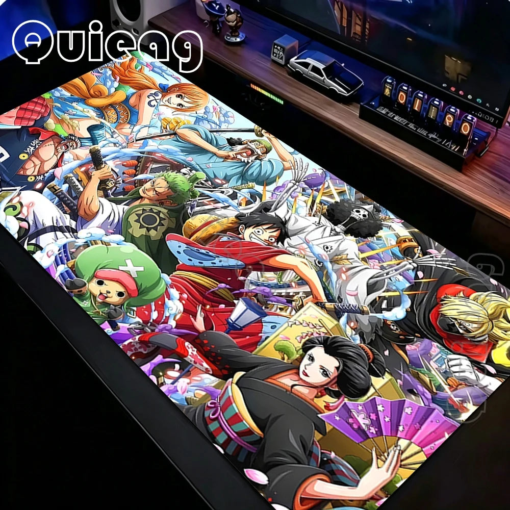 900x400mm Cartoon One Piece Gaming Mouse Pad Speed XXL Rubber Anime Gamer Keyboard Mouse Mat Big Motbook Computer PC Mousepad