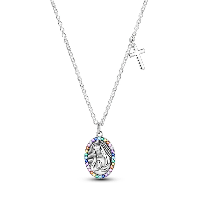 Luxury Necklace 925 Silver Original Sterling Zircon Dragonfly Butterfly Firefly Star Moon Chain Link For Women Wedding Jewelry