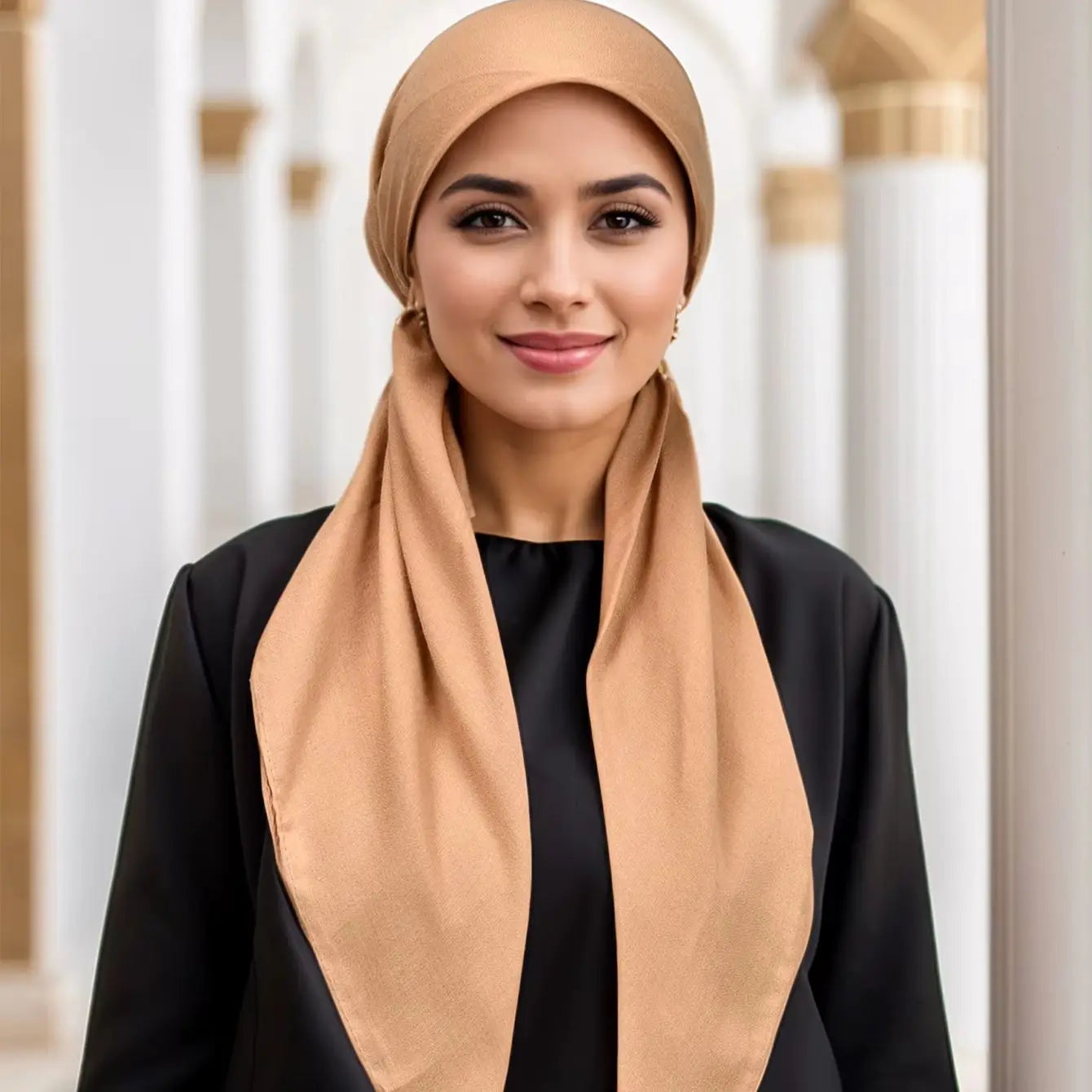 New Solid Cotton Linen Elastic Headscarf Cap Women Elastic Muslim Instant Hijab Bottoming Cap Muslim Headscarf Undercap HeadWrap