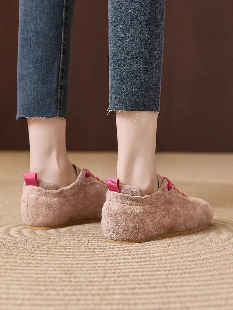 Women's 2026 New Suede Boodles Shoes, Women's Flat Training Shoes, Women's Sport Shoes Luxury Designer Shoes for Women
