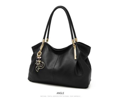 FOXER 2026 New Women's Shoulder Bag Genuine Leather Elegant Female Tote Large Bag Fashion Handbag Commuter Luxury Gift