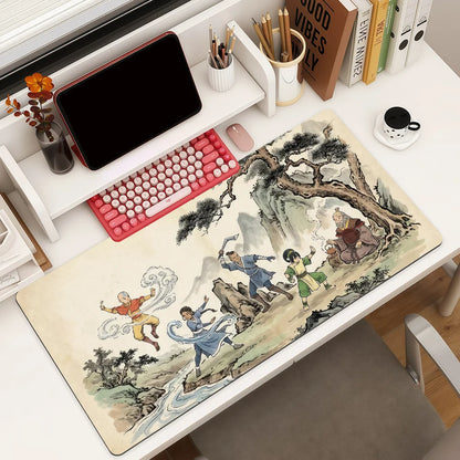 Cartoon A-Avatar adventure Mouse Pad Square Office Gaming Desk Mat Waterproof Non-Slip Rubber Decorative